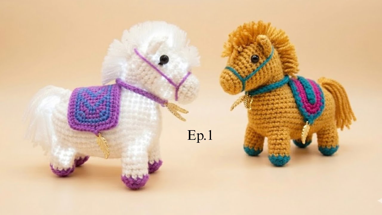 How To Crochet Amigrumi Horse/ horse amigurumi crochet pattern/how to crochet a horse for beginners