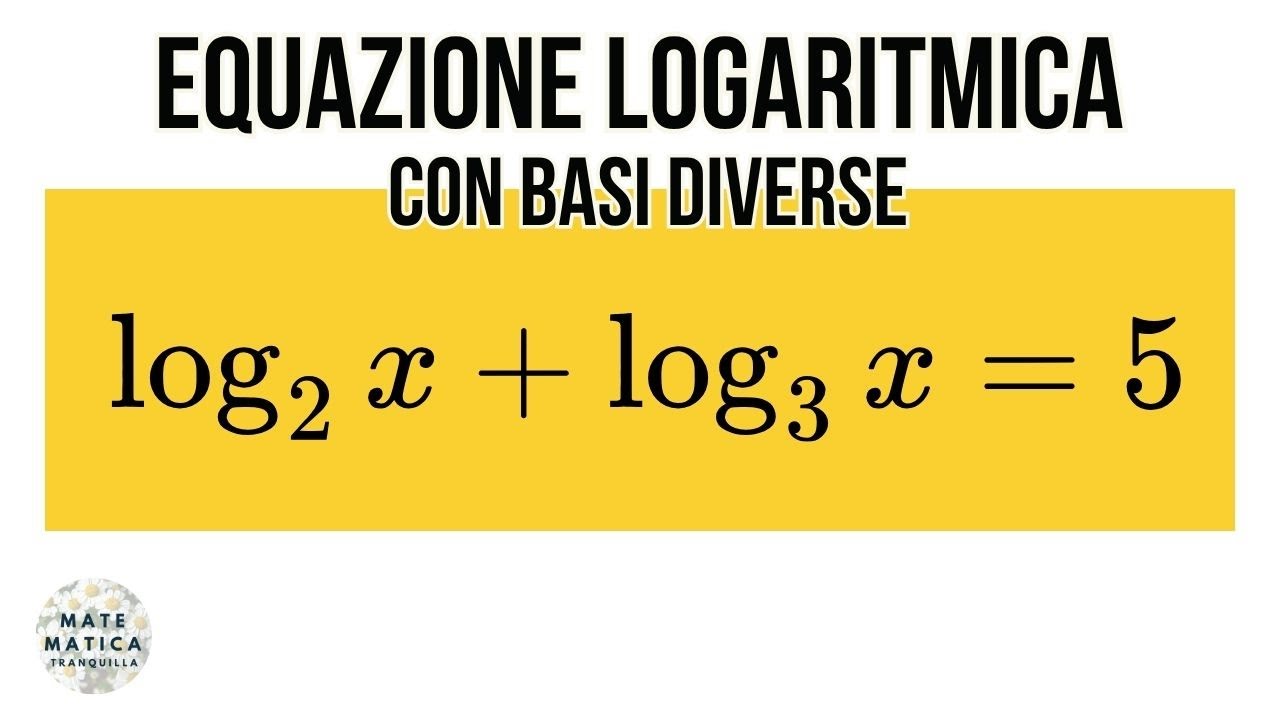 Equazione logaritmica con basi diverse - log_2 x + log_3 x =5