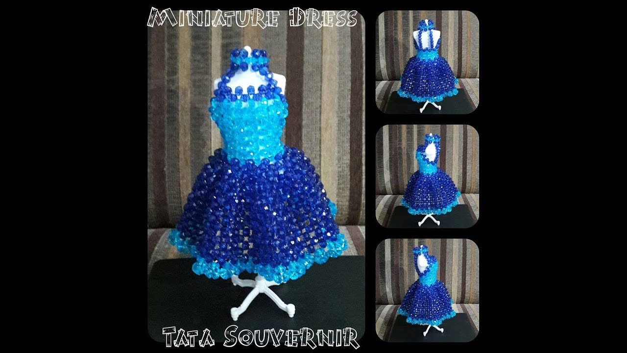 How to bead miniature barbie dress type 4/Tutorial/Diy