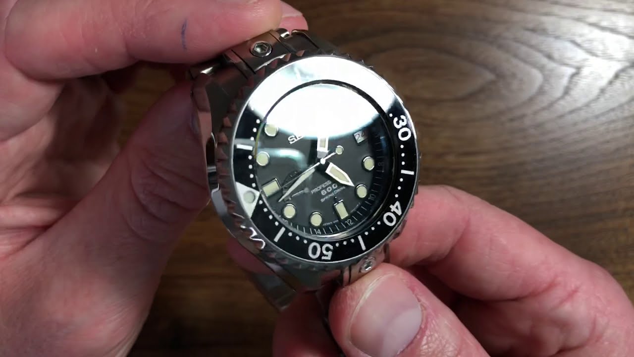 Seiko MarineMaster MM600 GMT spring drive review, model number SBDB001