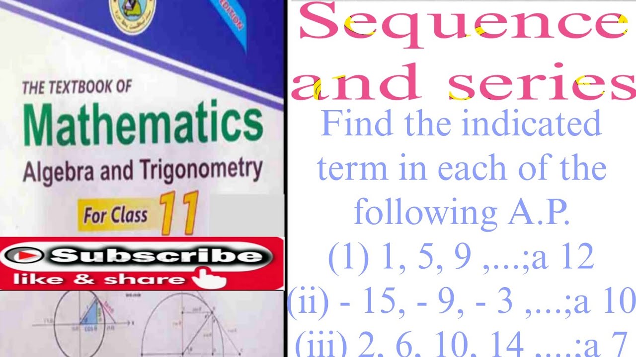 || Exercise 4.2 || Q#1 Find A.P ( i to vi ) || class 11 || Sindh board ||
