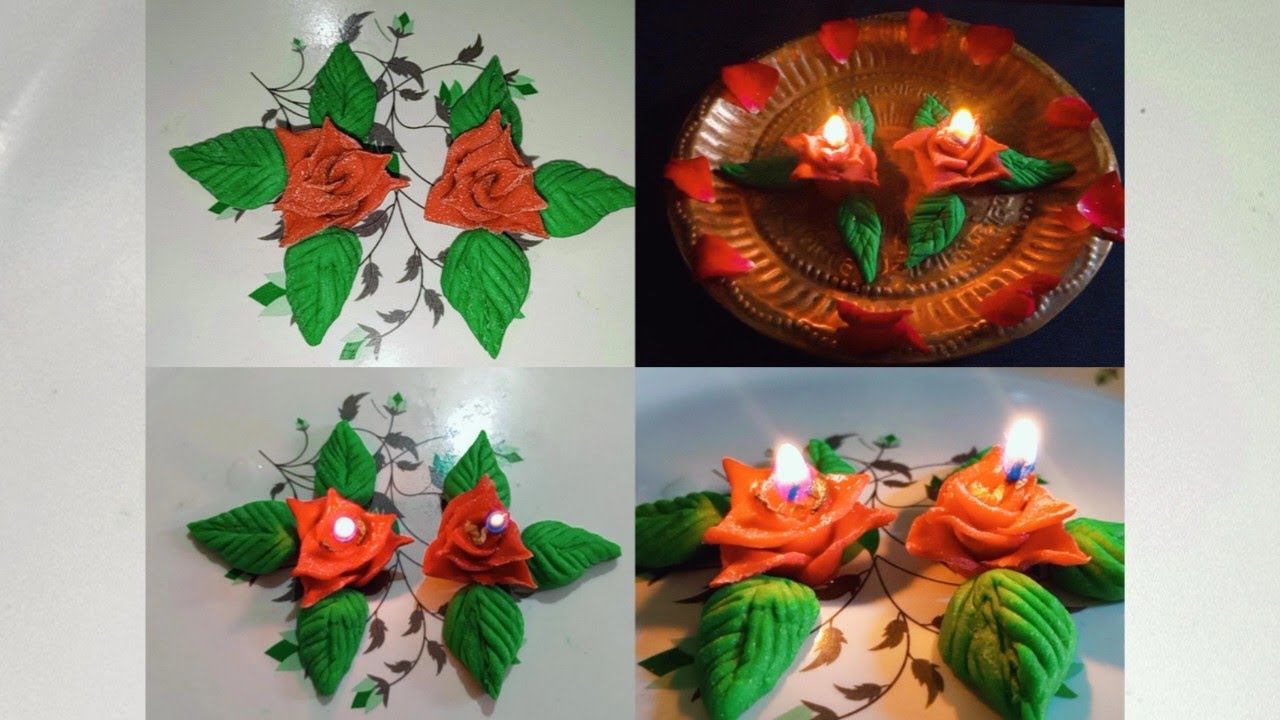గోధుమపిండితో దీపాలు అందంగా చేయొచ్చు😍Divine touch to your pooja thali /Diy aata diya making telugu 