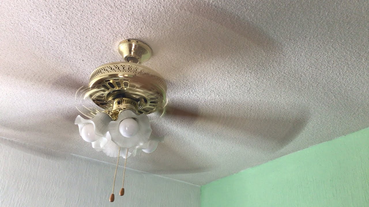 Ventilador de techo estilo clásico con bejuco
