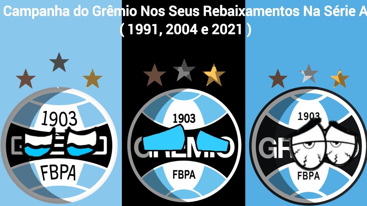Campanha do Grêmio Nos Seus Rebaixamentos Na Série A ( 1991, 2004 e 2021 )