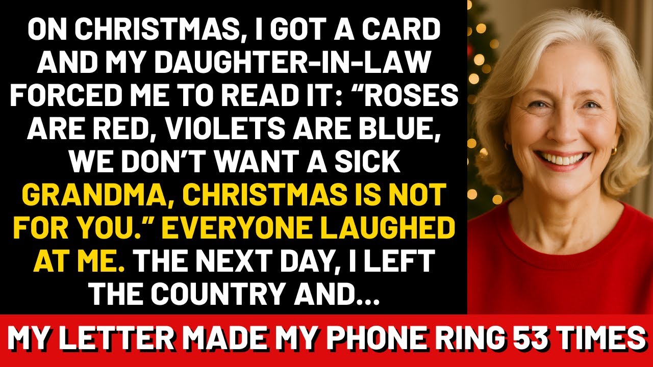 On Christmas, I got a card and my daughter-in-law forced me to read it: “Roses are red, Violet are..