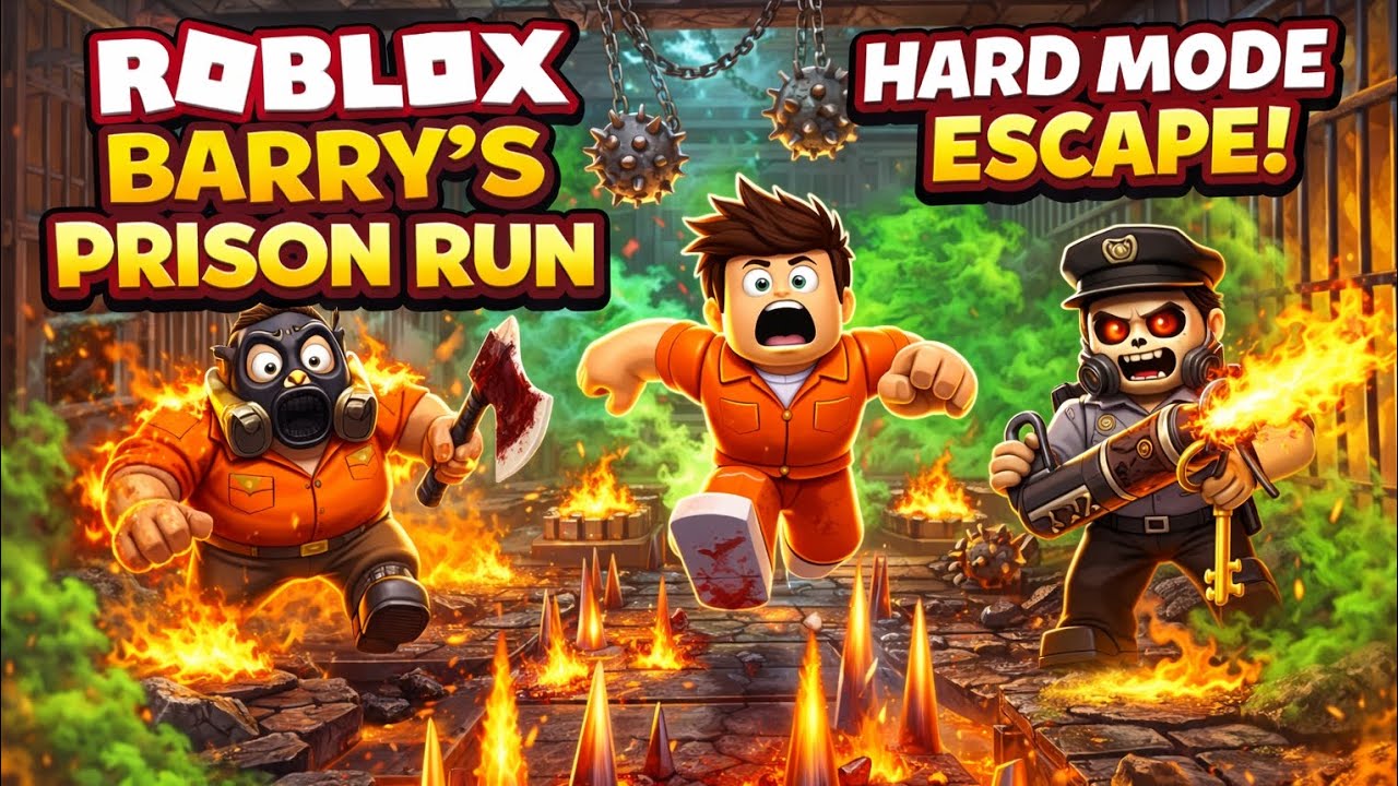 Roblox Barry's Prison Run (Hard Mode) Horror Escape Full Gameplay