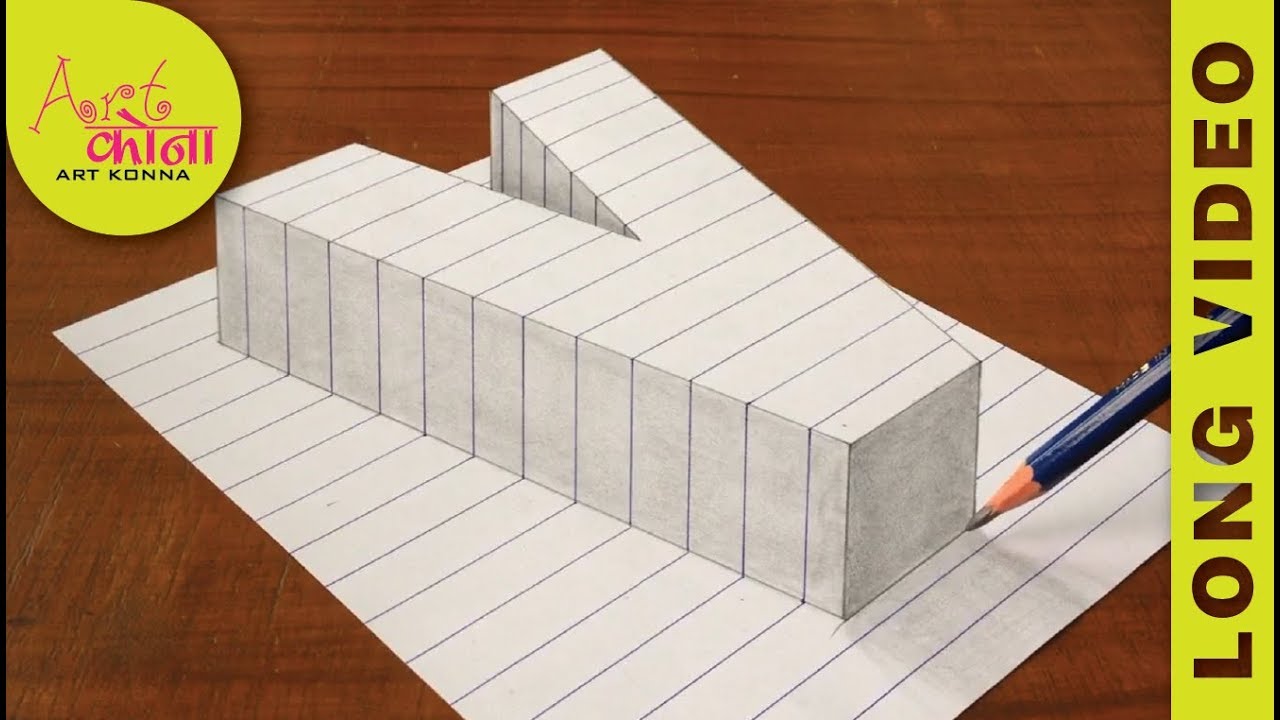 Very Easy Drawing Letter V - How to Draw 3D Letter V - How to Draw the Letter V in 3D