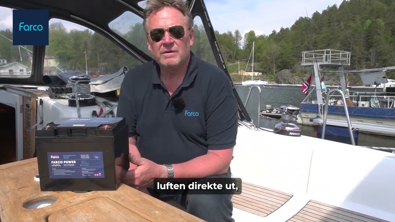 Plassering av litiumbatterier om bord i båt