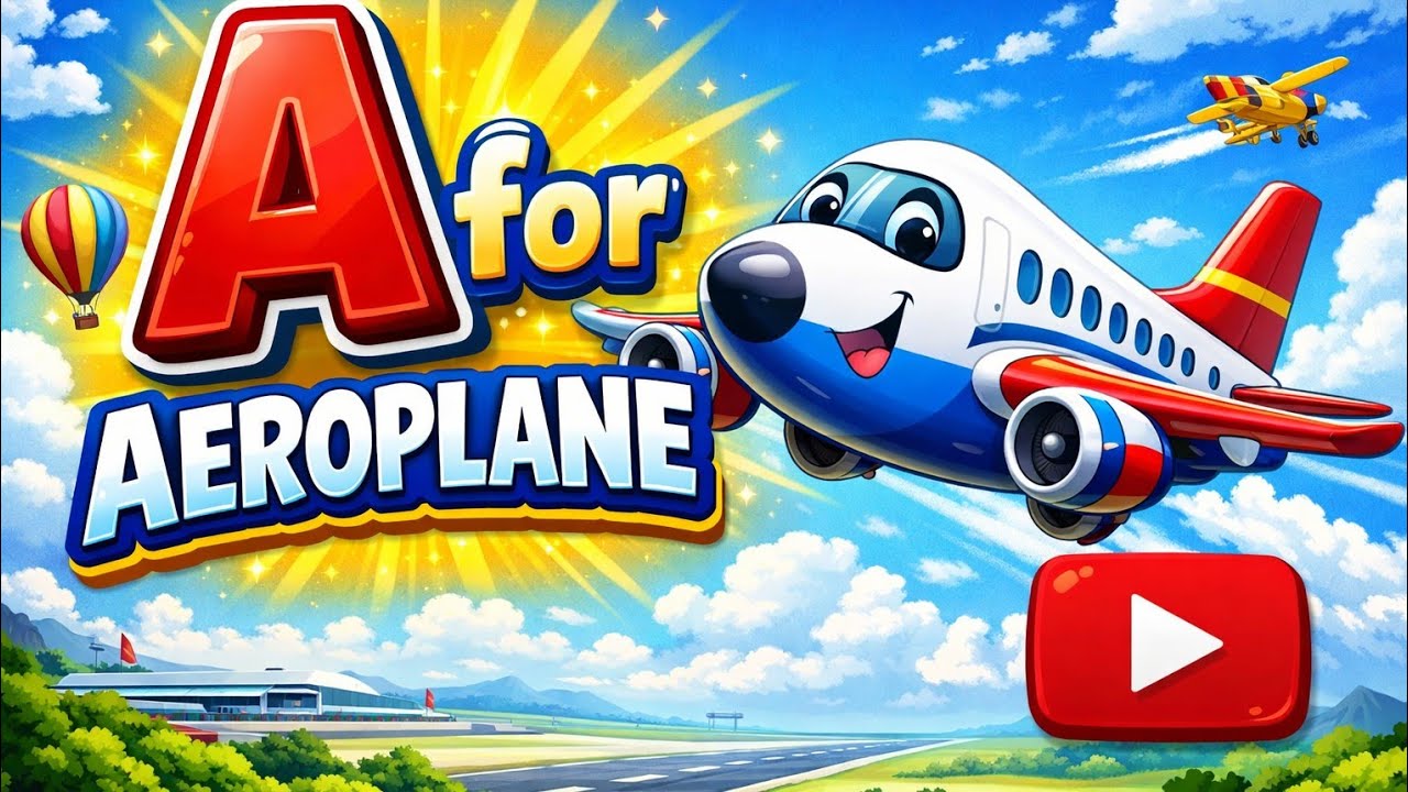 A for Aeroplane ✈️ phonic song ,Kids Video, Learning Video, A to Z English Alphabet @NimuMania