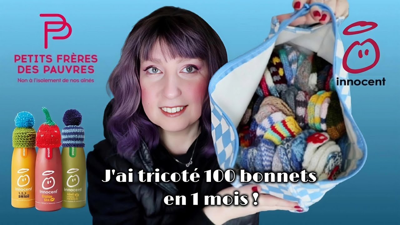 🧶 J’ai tricoté 100 bonnets Innocent en 1 mois pour les Petits Frères des Pauvres !