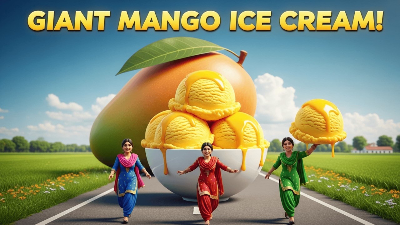 Giant Mango Ice Cream Made by Village Women! 😱