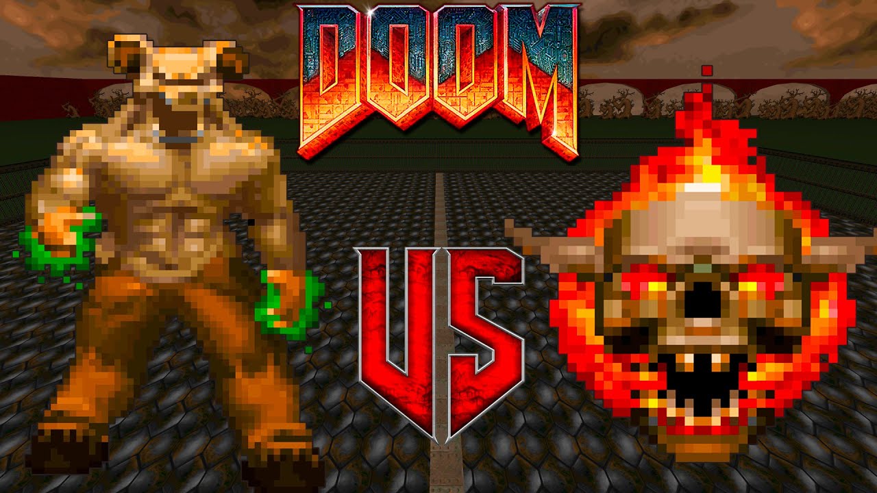 Hell Knight vs Lost Souls - DOOM Classic : Versus Battle : Monster Infighting - Retro Deadly Arena
