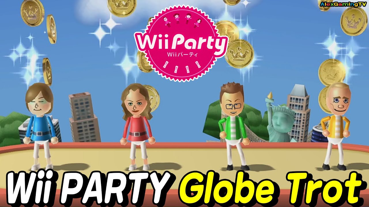 Wii Party - Globe Trot (Advanced com) Renata vs Kathrin vs Oscar vs Fritz |  AlexGamingTV