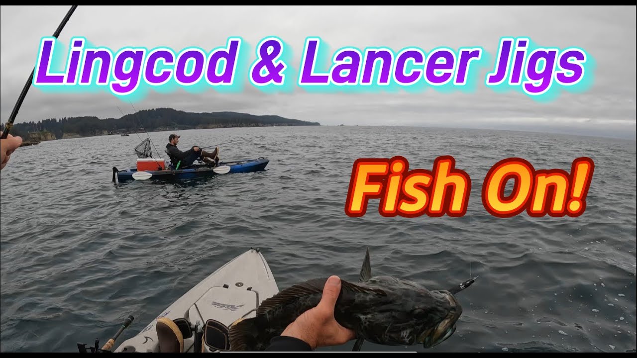 Oregon Coast Ocean Kayak Fishing Lingcod & Lancer Jigs 4K