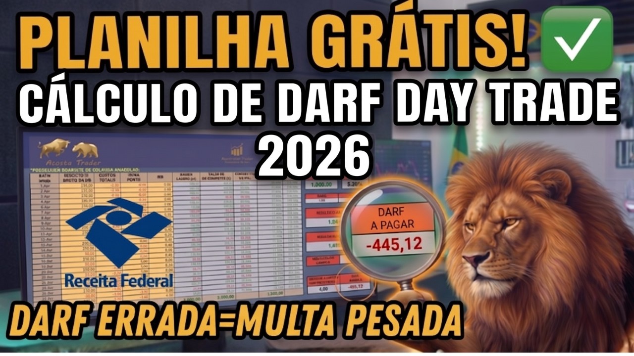 📊 Como Calcular DARF Day Trade 2026 (+ Planilha Gratuita) 🎁