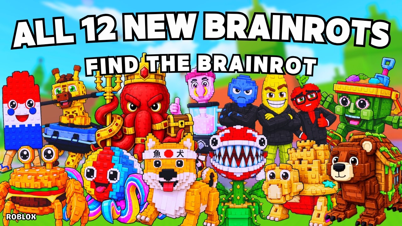 Как получить все 12 НОВЫХ БРЕЙНРОТОВ в Find the Brainrot [524] | Roblox