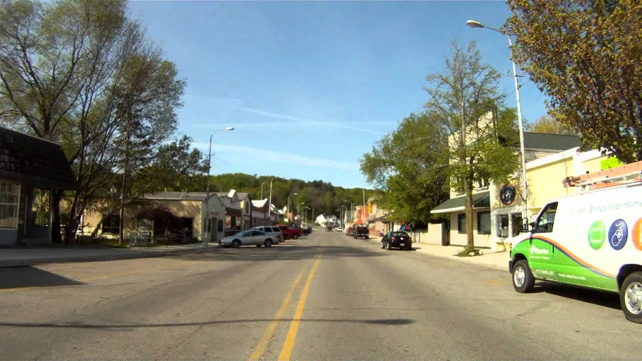 Drive through Beulah Michigan in June, HD