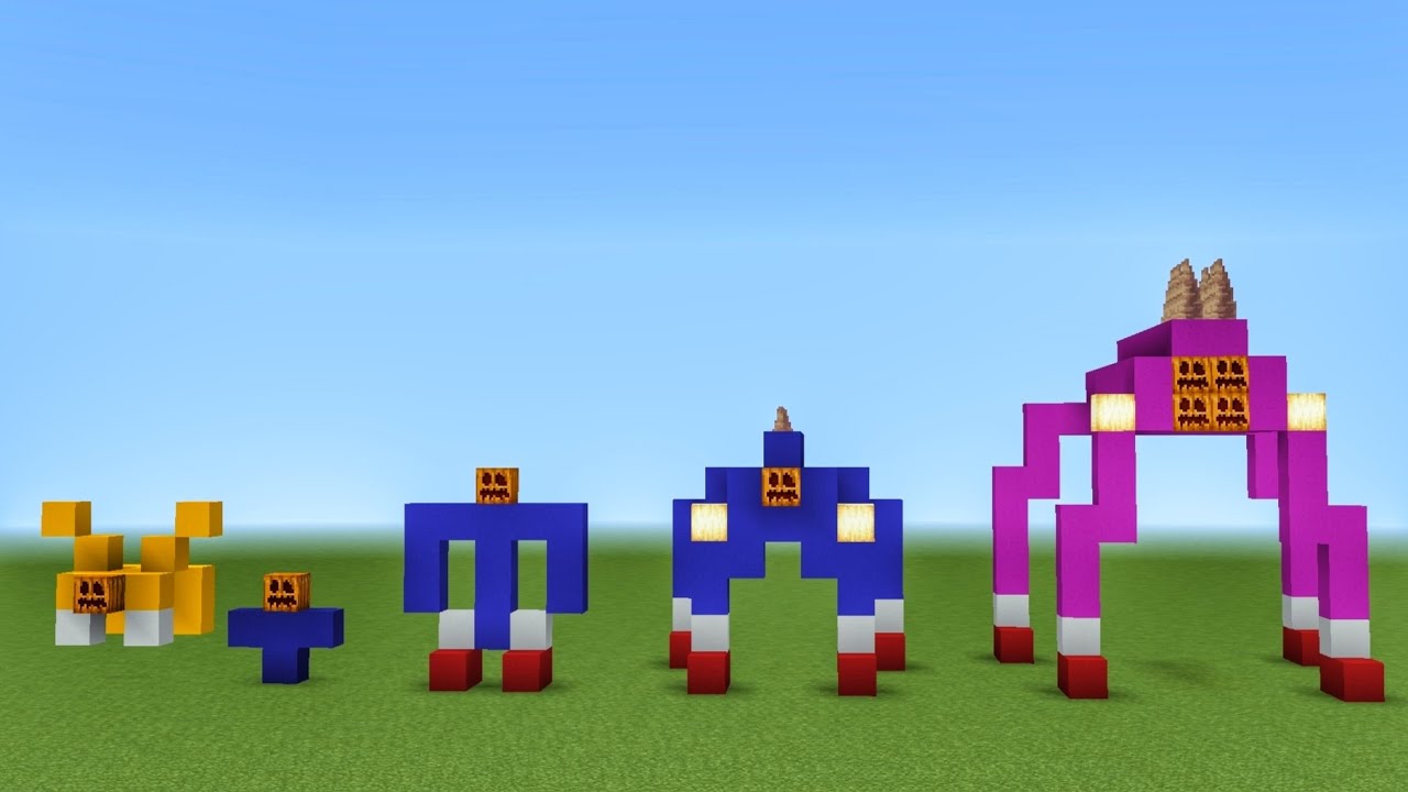 Pink Shin Sonic Evolution in Minecraft PE