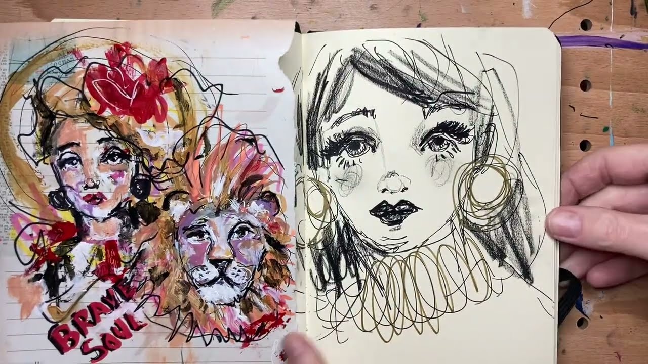 Fun Loose Drawing Exercise - sketching faces in 5 minutes