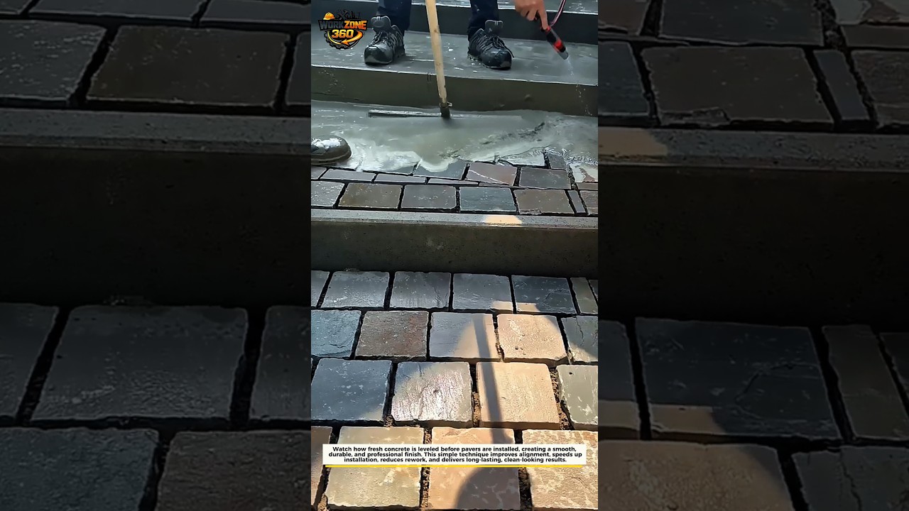 Perfect Paver Finish Hack #DIY #PaverInstallation #OddlySatisfying