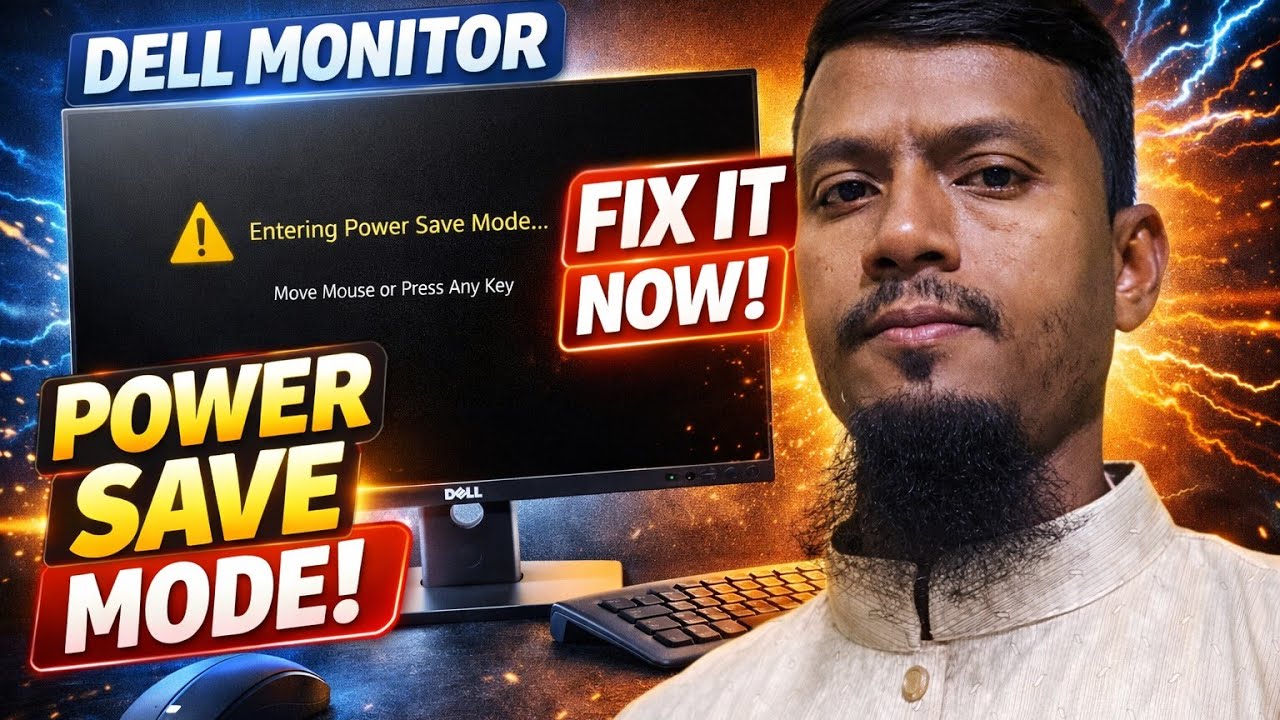 Dell Monitor Power Save Mode: DIY Repair Guide 2025 || Created by Afjal Hossain