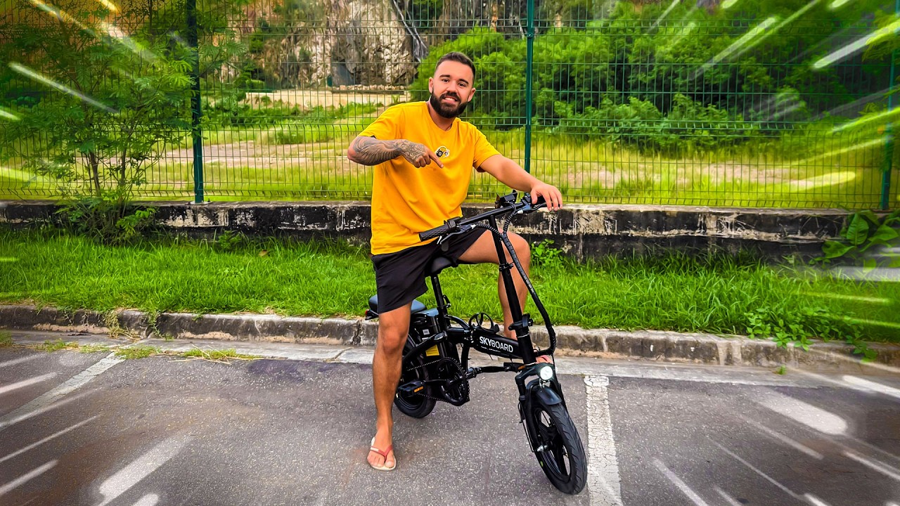 BICICLETA ELÉTRICA DOBRÁVEL da SHOPEE!! - SAIBA SE COMPENSA