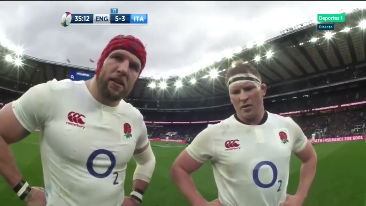 Romain Poite politely explains Rugby's Laws to James Haskell and Dylan Hartley
