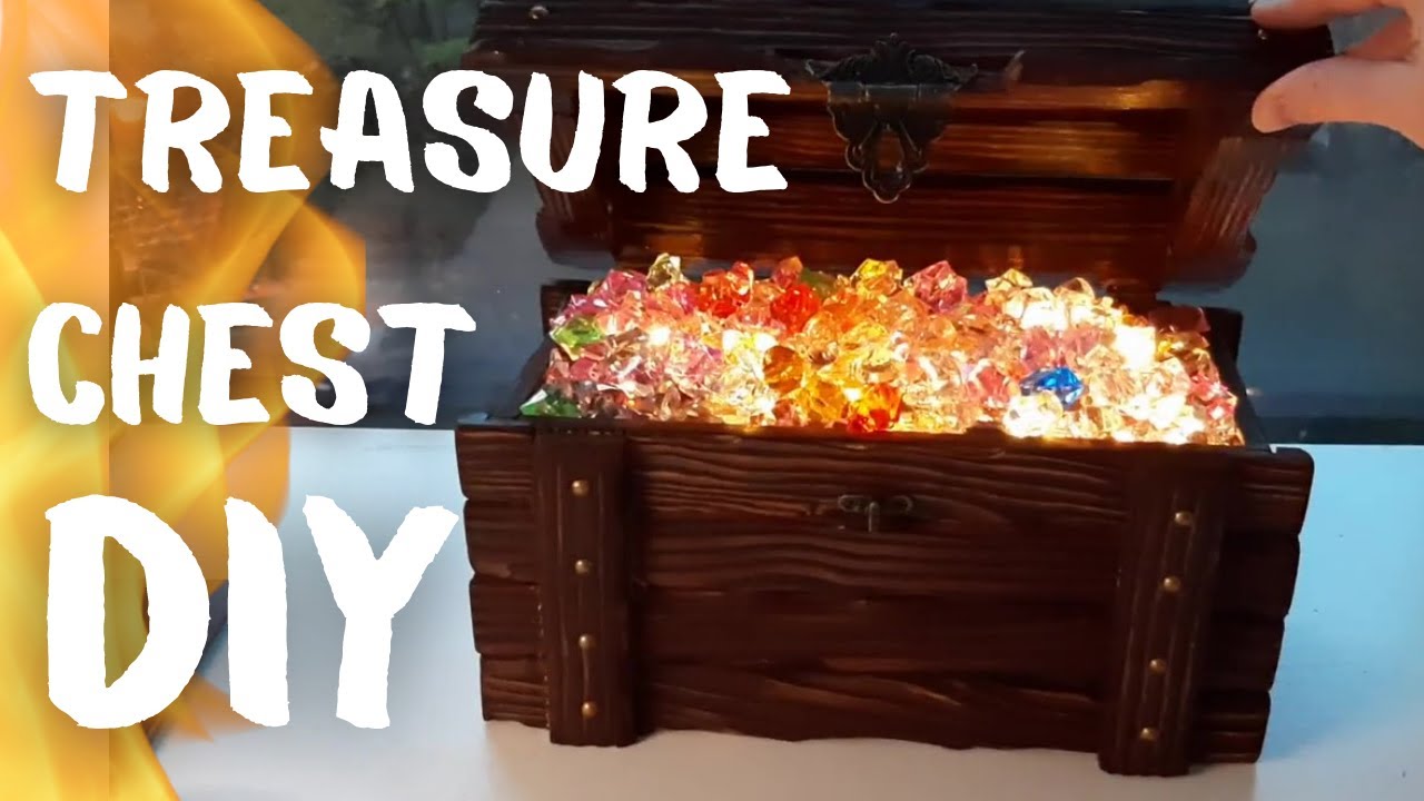DIY Treasure Chest  Woodworking. Wood Burning