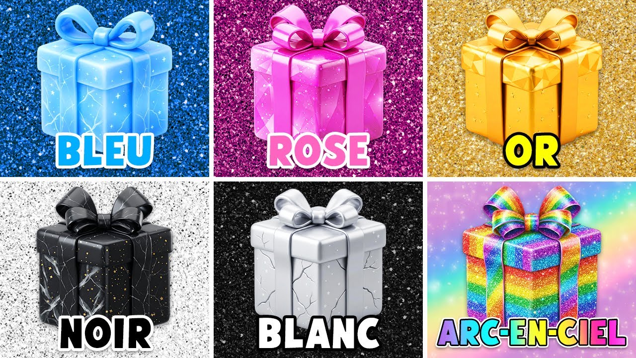 CHOISIS TON CADEAU : BLEU 💙 ROSE 🌸 OR 💛 NOIR 🖤 BLANC 🤍 ARC-EN-CIEL 🌈