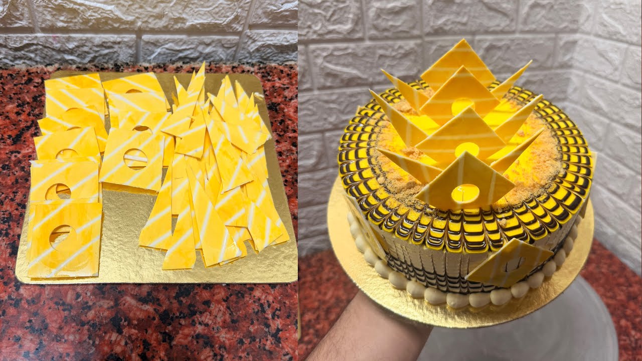 Luxury Butterscotch Cake | Beautiful Yellow Garnish Art 🎂💫