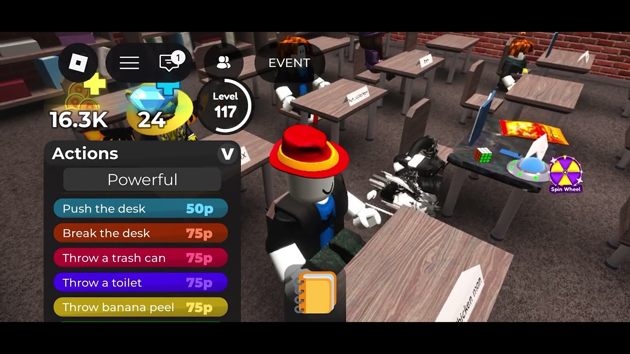 Chicken man is always mean and kicking the teacher in Roblox part 11