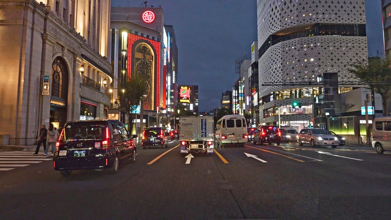 晴海通り → 有明通り：日比谷通り交点～青海有明南連絡線・国道357号交点 [ 東京23区（千代田区 中央区 江東区）4K/60fps 車載動画 2025 夜景ドライブ 環境音・外部音声]