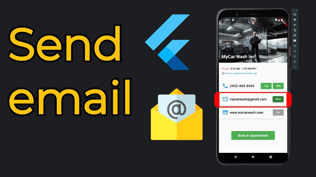 How To Send Email From Flutter App - URL Launcher - 2024
