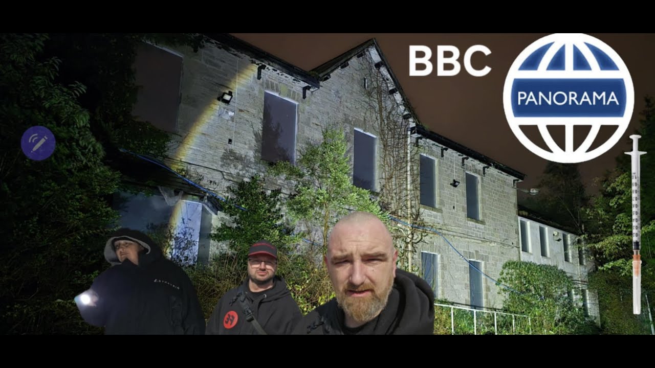 Abandoned BBC Panorama care home feature, now a heroin den. Night explore, we hear people inside.
