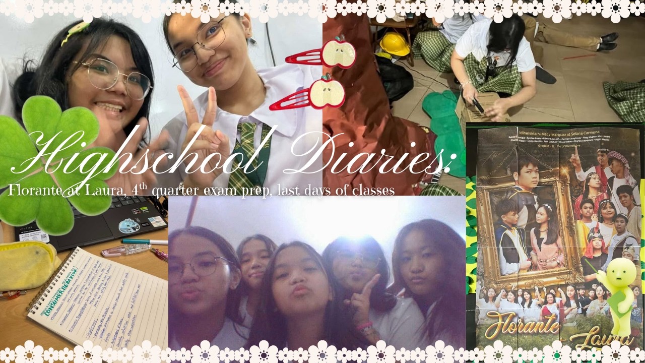 HIGHSCHOOL DIARIES: Florante & Laura play, exam prep, last day w/ St. Pio ‧₊𓏲 ๋࣭ ࣪ ˖| macy's archive