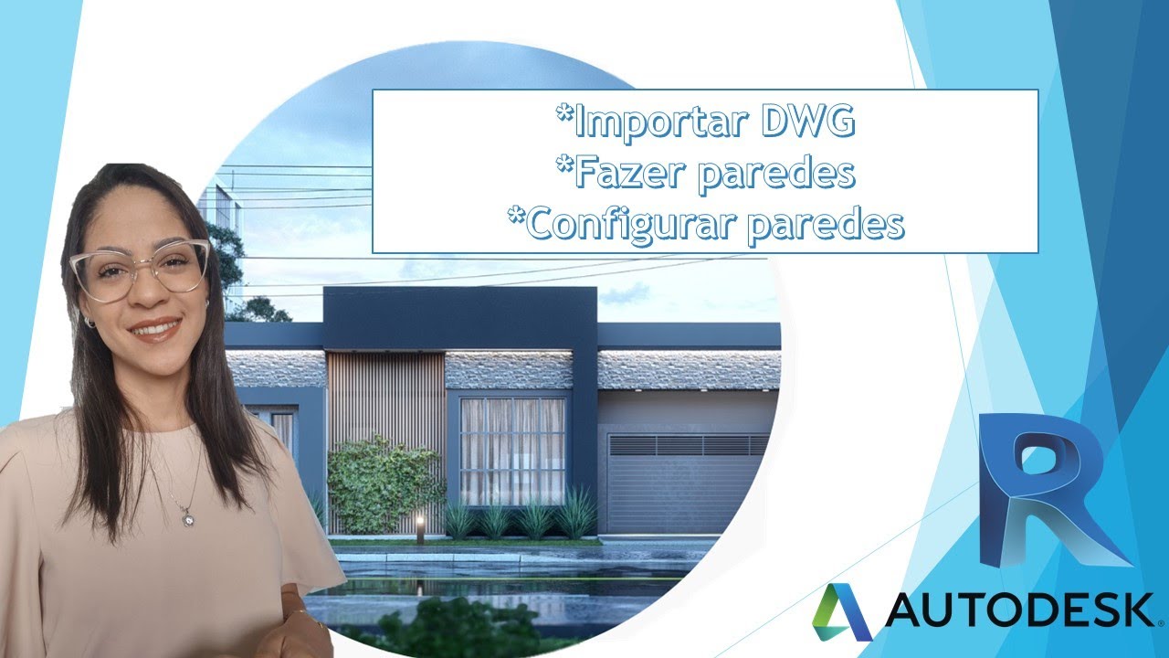 AULA 02| Projetando residência simples. Importar DWG e fazer paredes.