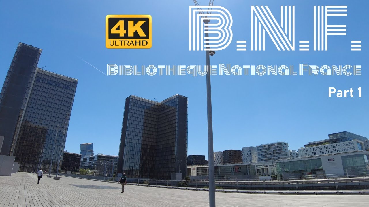 🇫🇷 BNF, Paris, walk tour 4K, june 2021