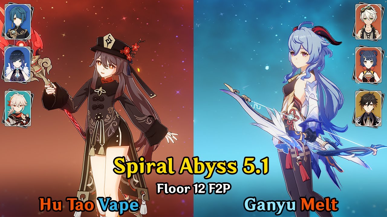 5.1 Spiral Abyss Floor 12 | Hu Tao Vape & Ganyu Melt (NEW ABYSS)