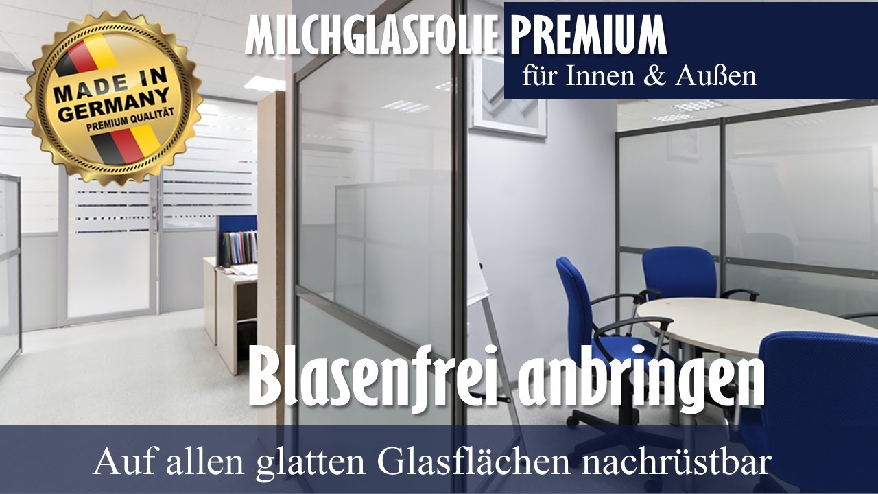 Wie bringe ich Milchglasfolie an
