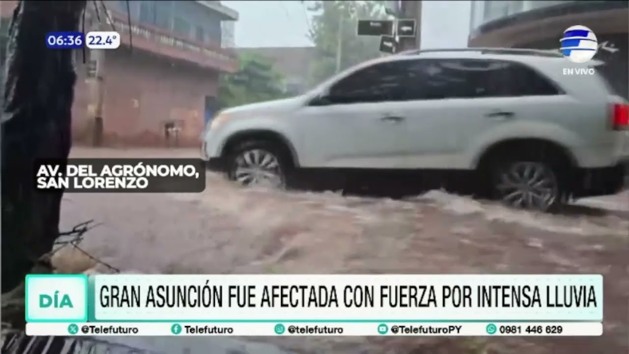 Gran Asunción fue afectada con fuerza por intensa lluvia