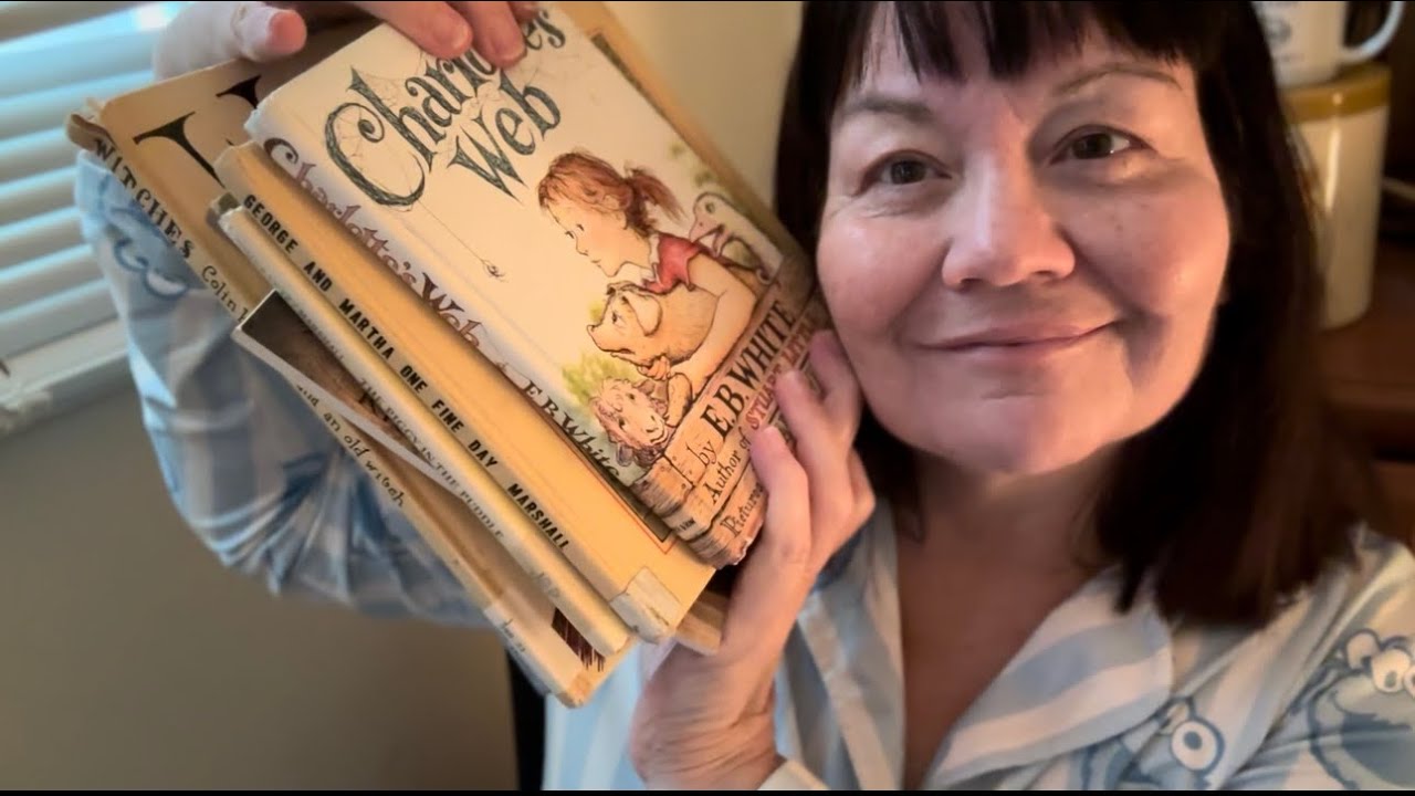 ASMR 📚 Flea Market Book Haul | Barley Audible Whispers for Relaxing Sleep 😴💤