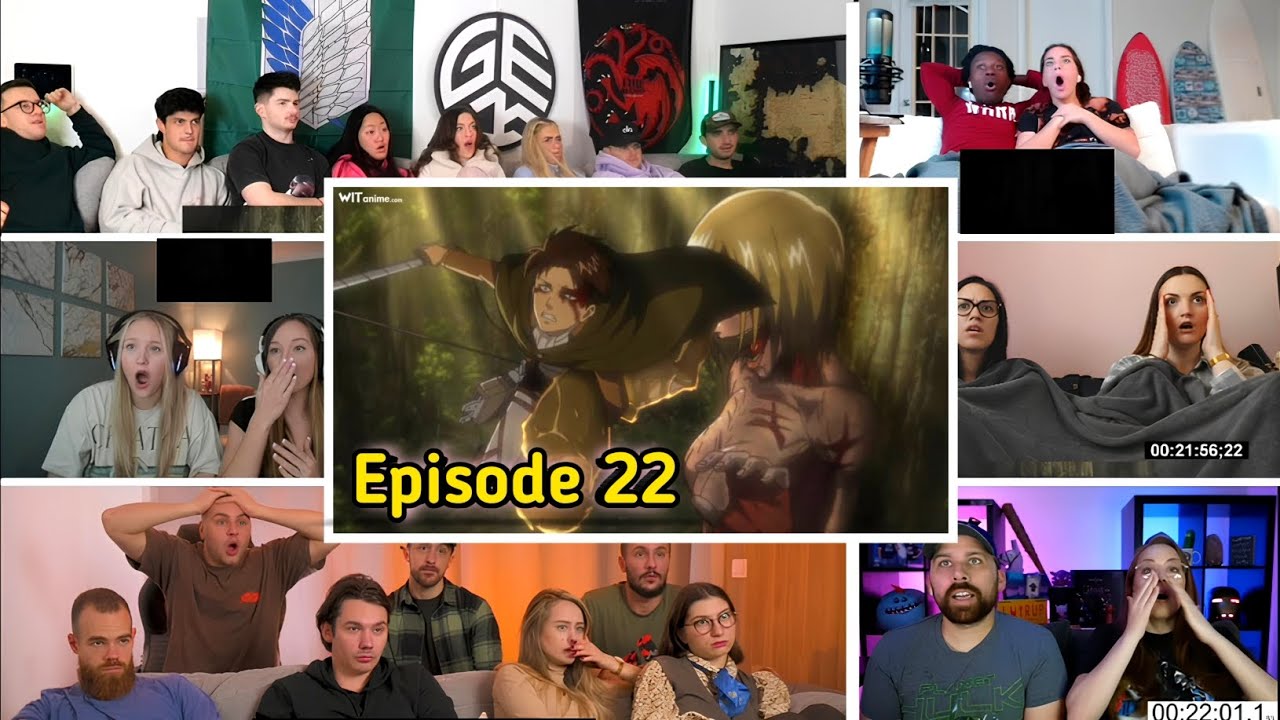 [ Full Episode ] Attack on Titan Season 01 Episode 22 | Reaction Mashup