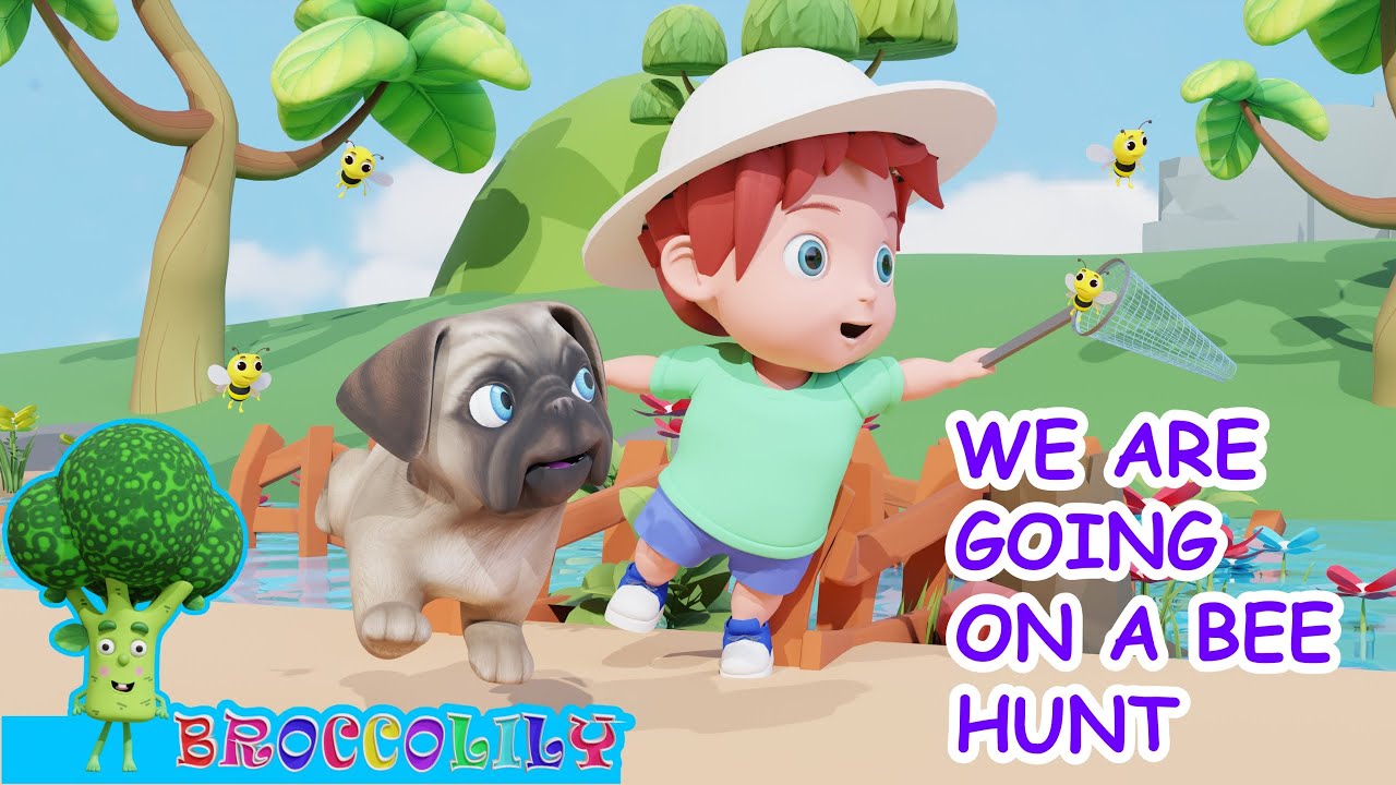 WE’RE GOING ON A BEE HUNT | Preschool song for circle time | Brain Break #nurseryrhyme #broccolily