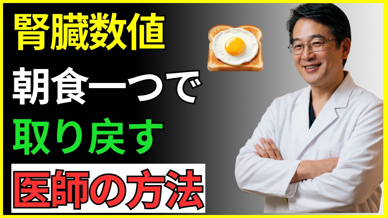 👨‍⚕️【60代必見】腎臓を溶かす「朝のパン」vs 腎臓を蘇らせる「朝の卵」！朝食を変えるだけで透析回避