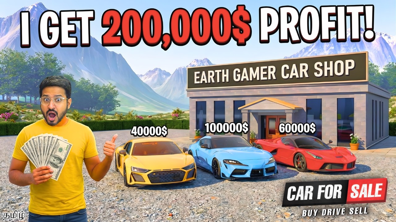 How I Made $200,000 Profit | Car For Sale Simulator Gameplay in Tamil  | Earth Gamer