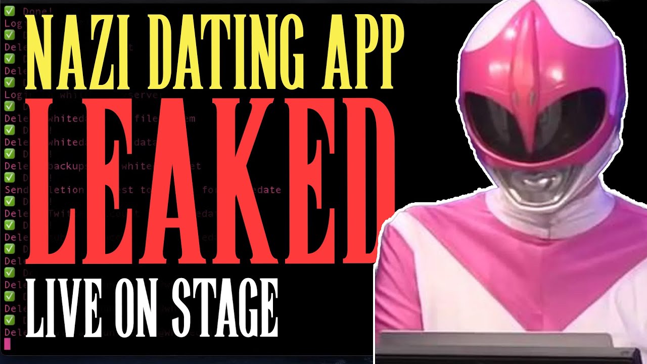 Hacker Deletes White Supremacist Dating App LIVE On Stage