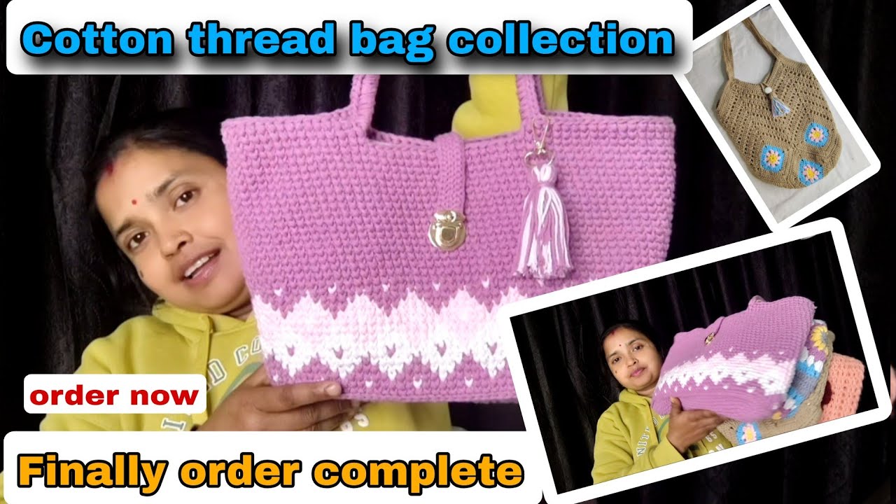 New Cotton Thread Bag Collection 👜 | Handmade Crochet Bags | Delivery Charge FREE 🚚 | Bulk Order