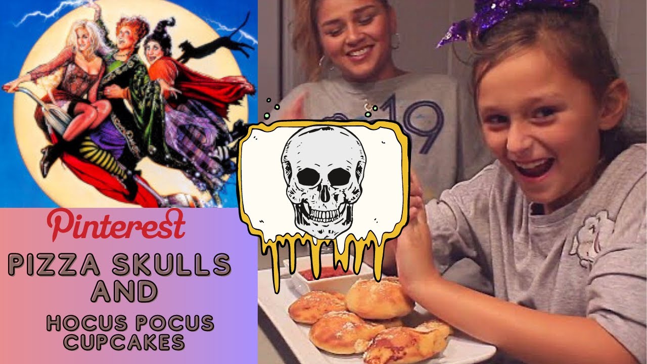 Killer Halloween PIZZA SKULLS From Pinterest & Hocus Pocus inspired cup cakes