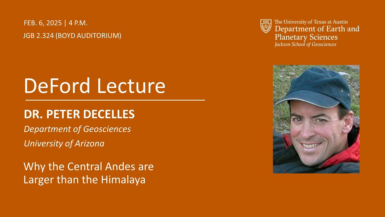 Peter DeCelles | Why the Central Andes are Larger than the Himalaya