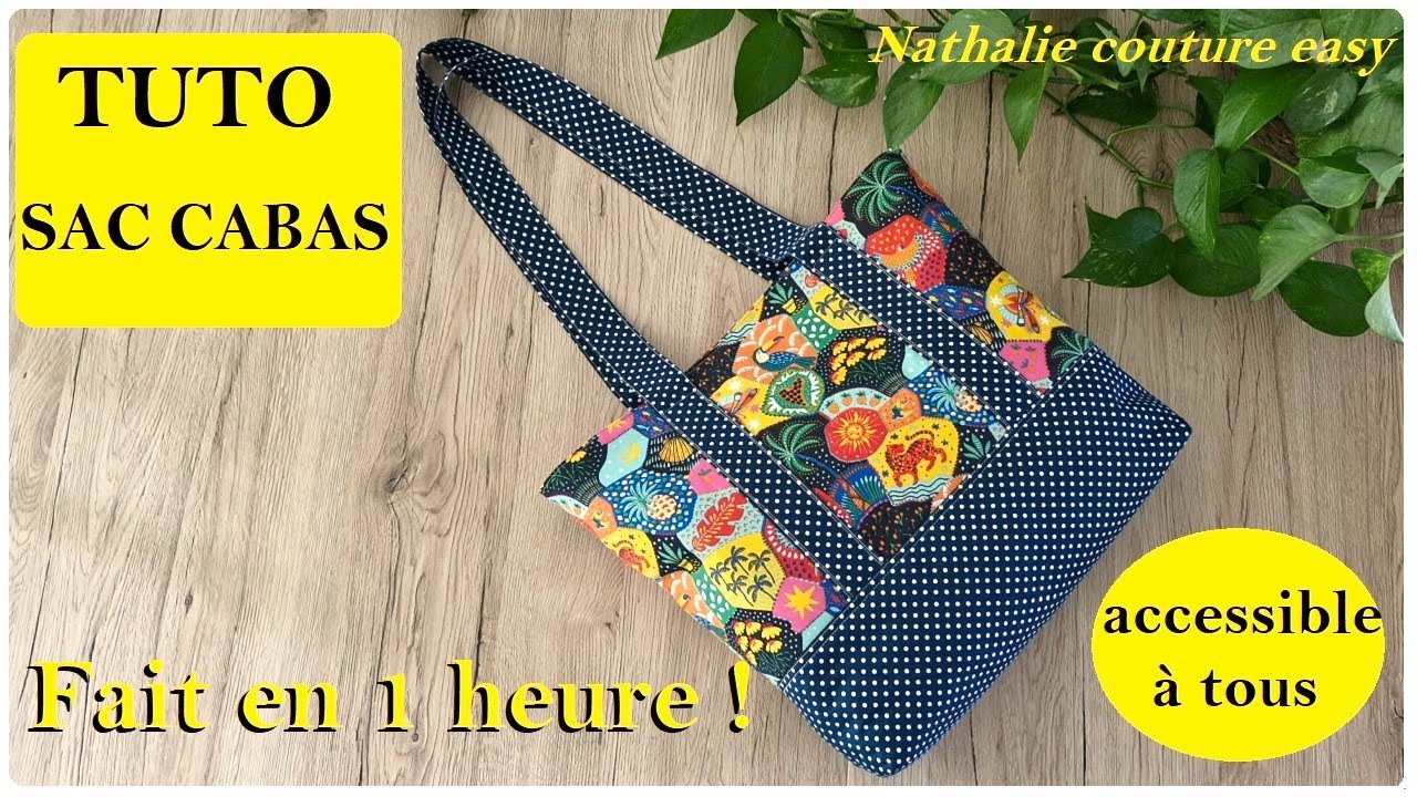 DIY couture pour ce sac cabas accessible à tous by Nathalie couture easy